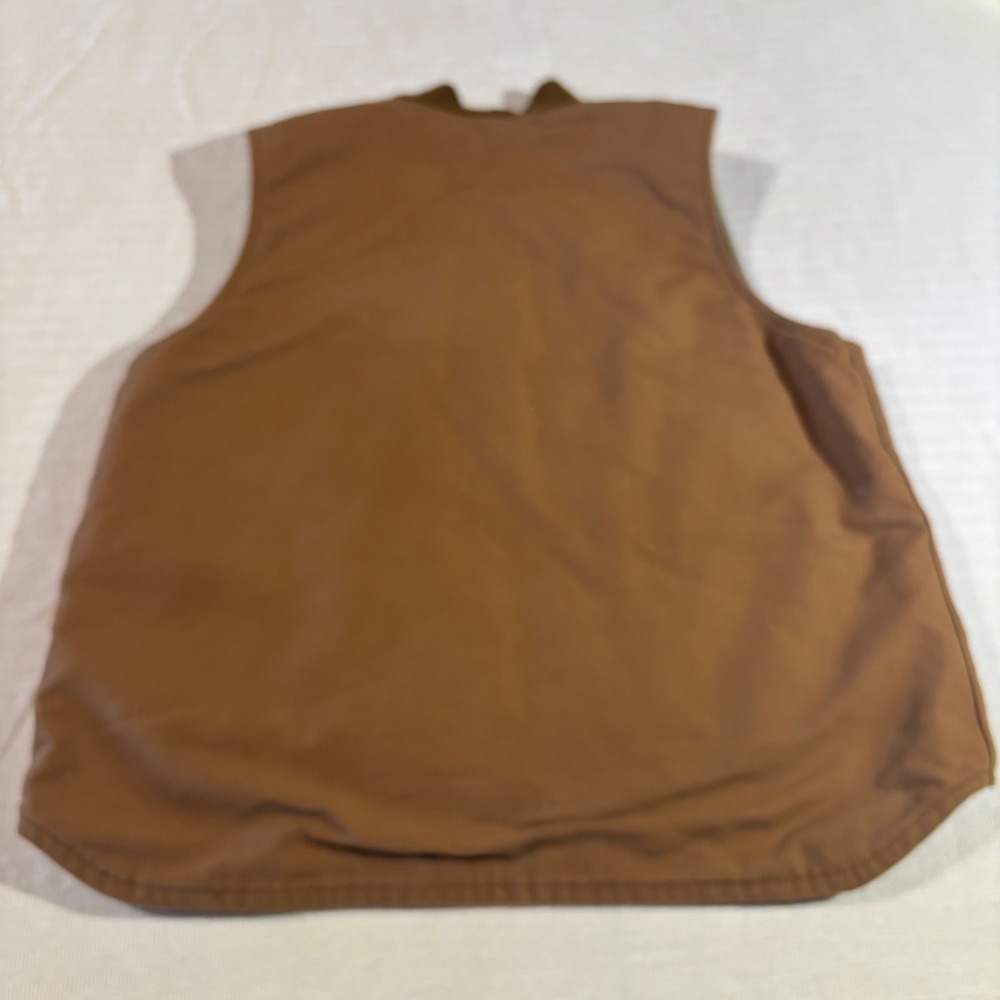 Carhartt FR Flame Resistant Duck Vest Brown Quilted Lining FRV036 BRN Large Reg - Picture 2 of 12